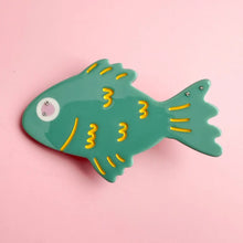 Load image into Gallery viewer, Green Fish Alligator Hair Clip
