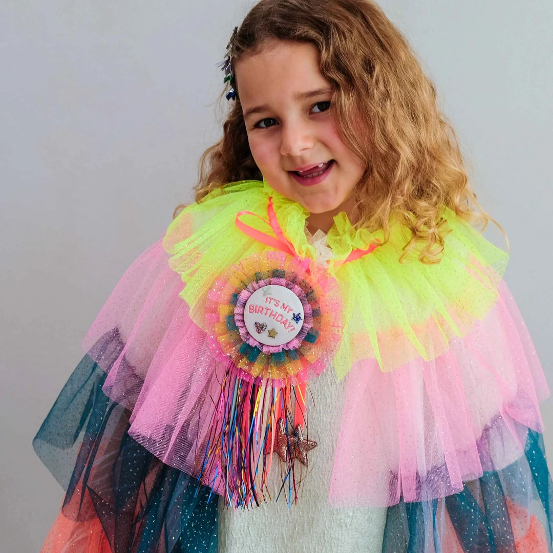 Ruffle Rainbow Party Cape
