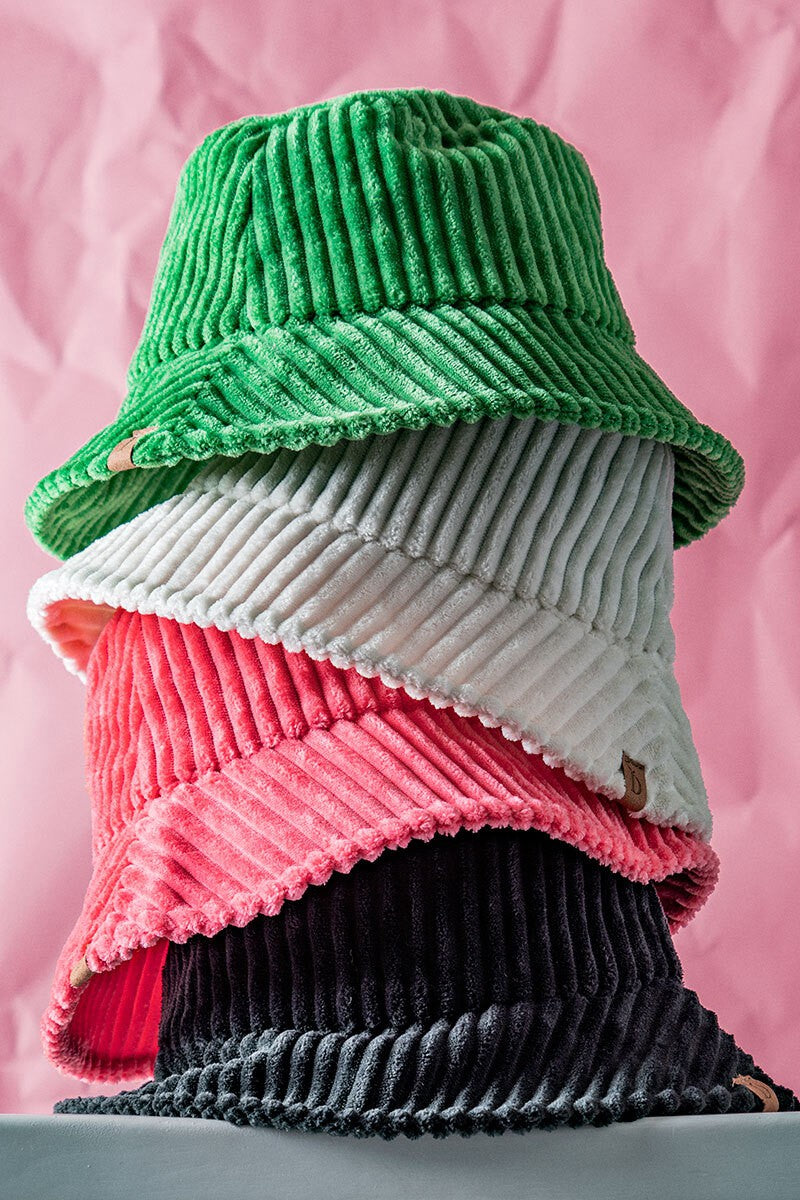 Solid Corduroy Bucket Hat - Several Colors