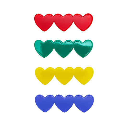 Heart Acetate Clips