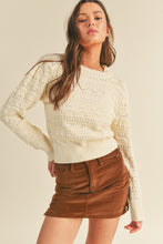 Load image into Gallery viewer, Knit Pointelle Sweater - Ivory
