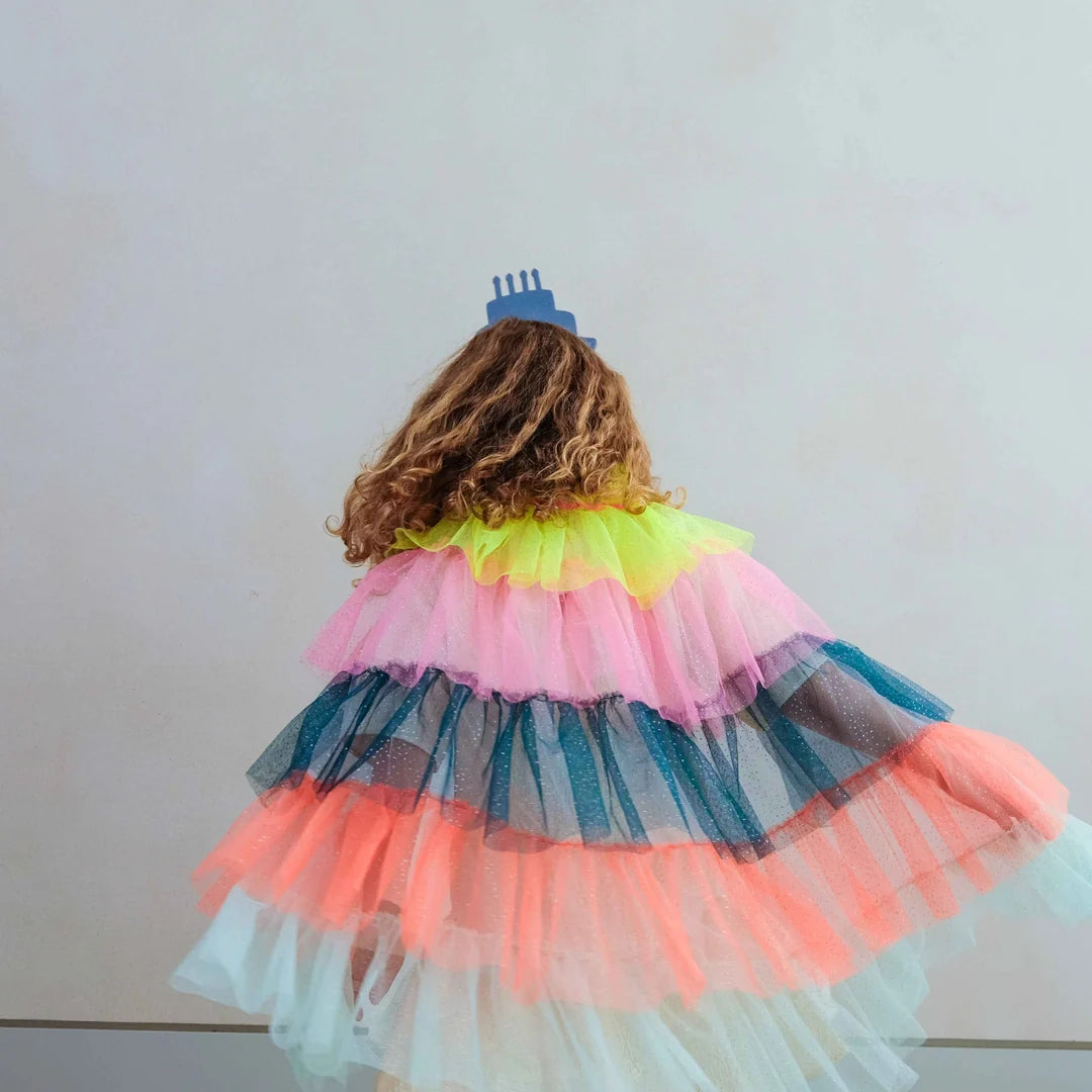 Ruffle Rainbow Party Cape