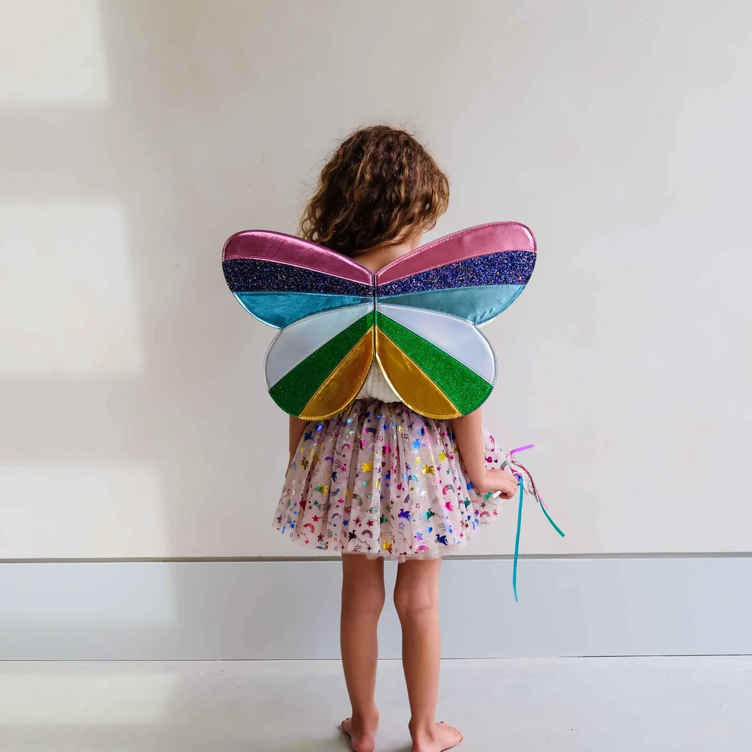 Rainbow Stripe Wings