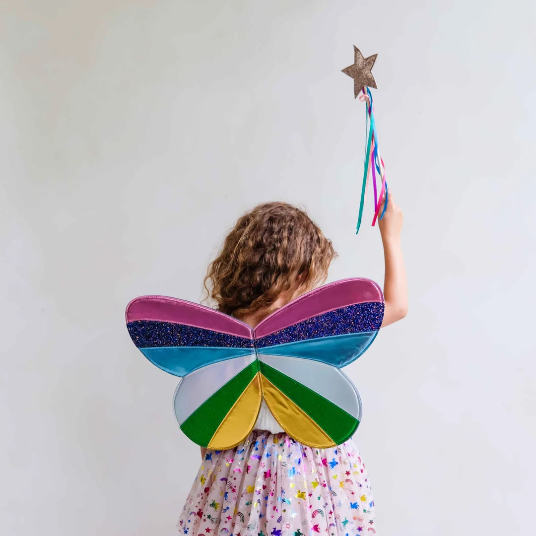 Rainbow Stripe Wings