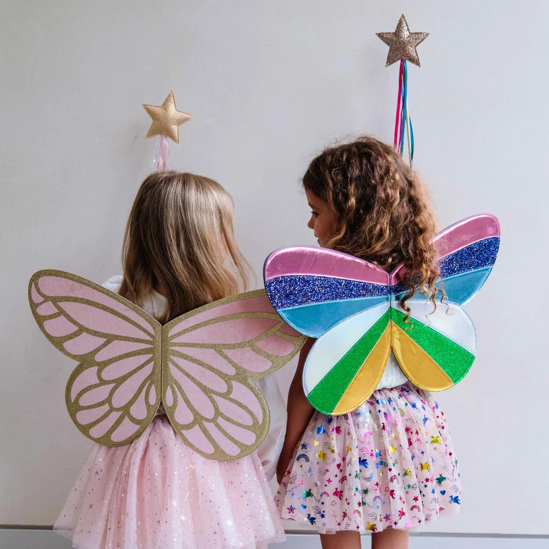 Rainbow Stripe Wings