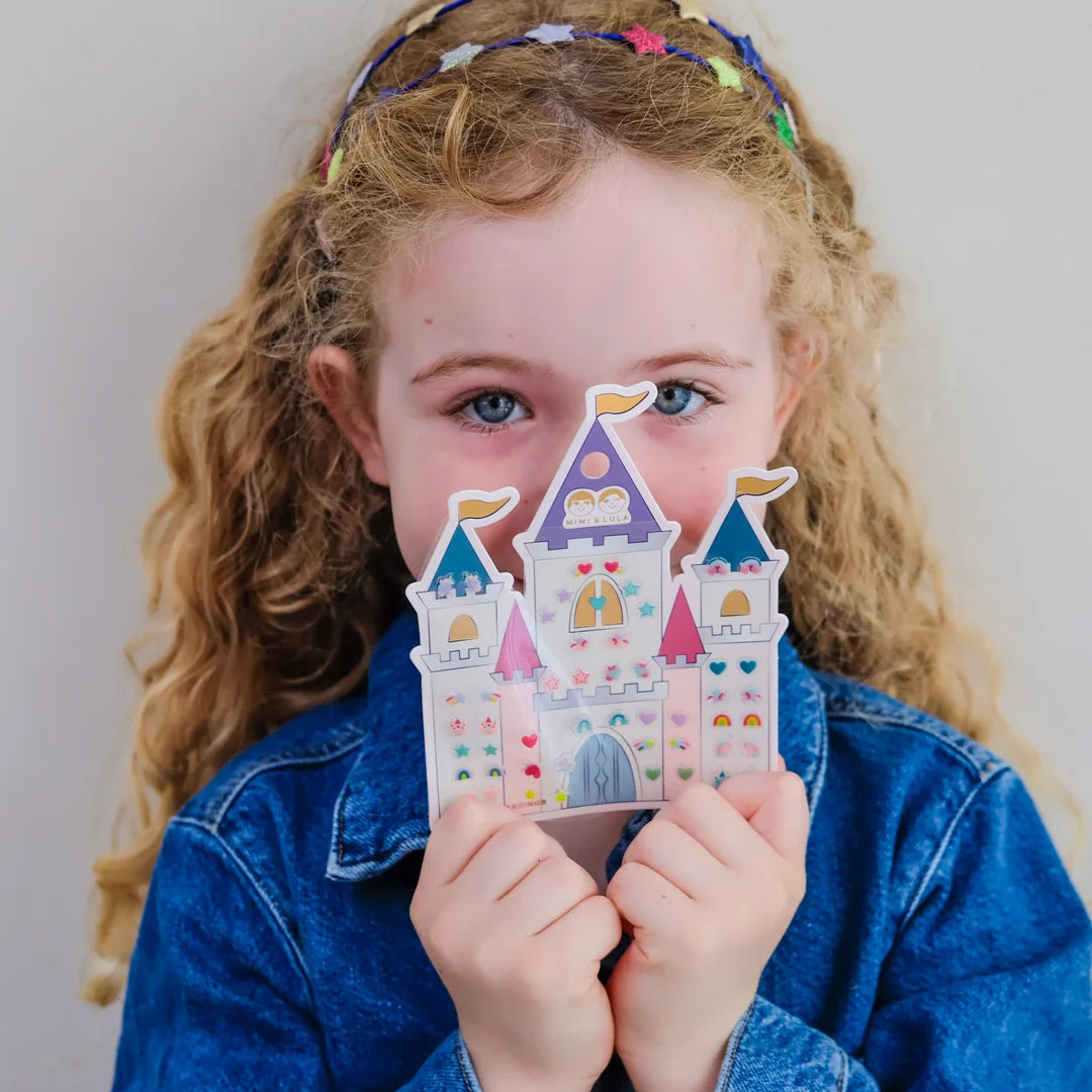 Rainbow Castle Stick on Earrings