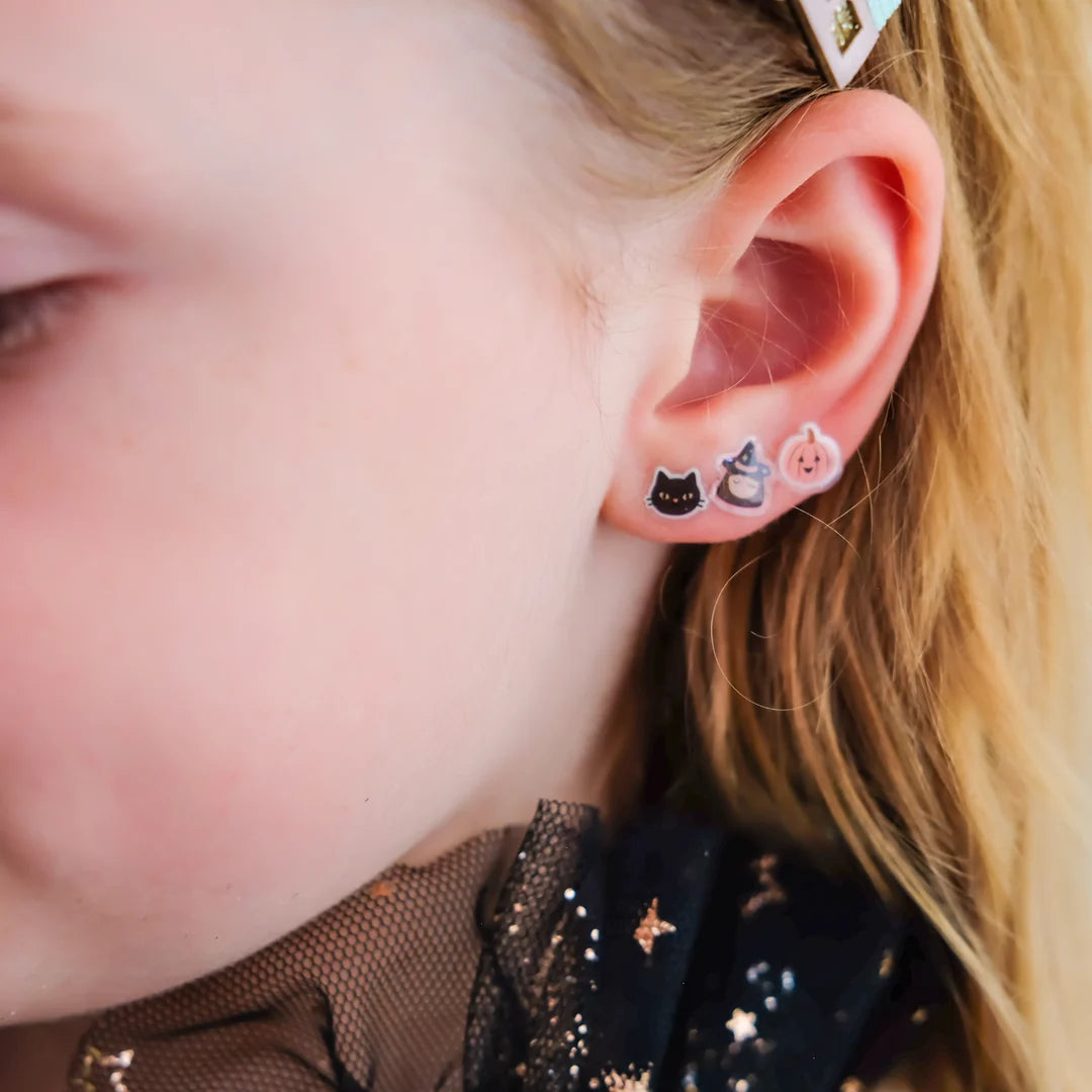Haunted House Stick on Earrings
