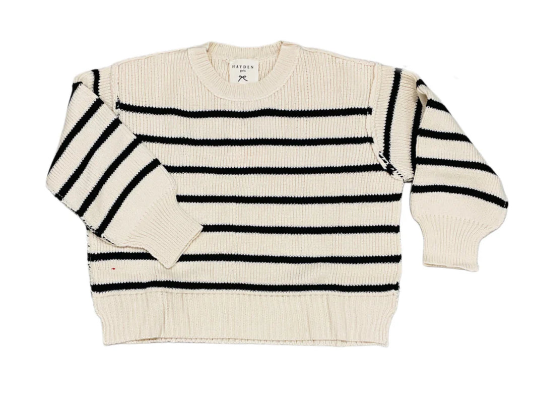 Beige/Black Stripe Sweater