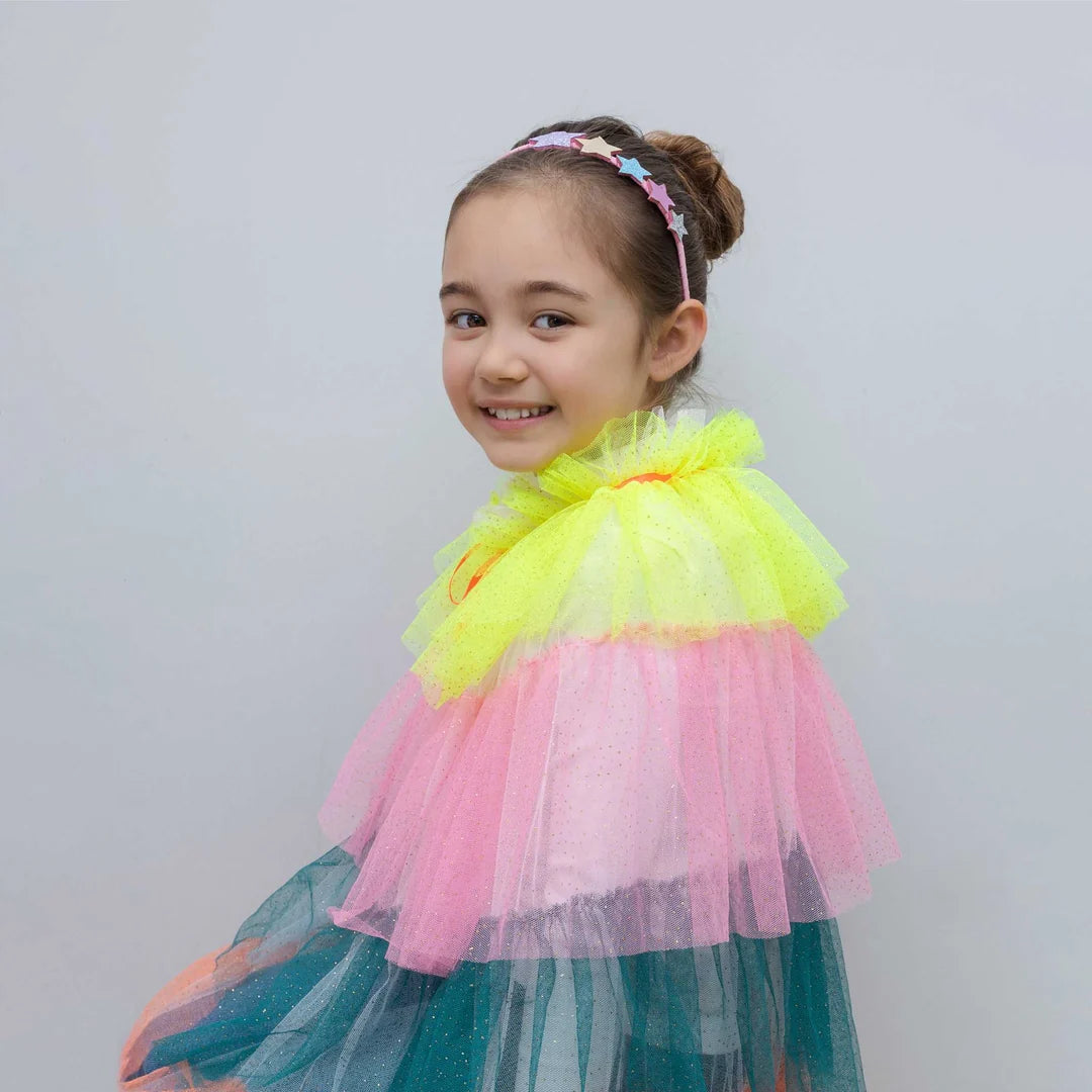 Ruffle Rainbow Party Cape