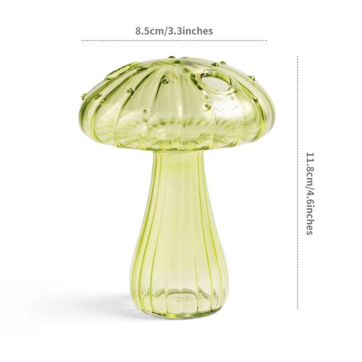 Mini Glass Mushroom Bud Vase - Several Colors