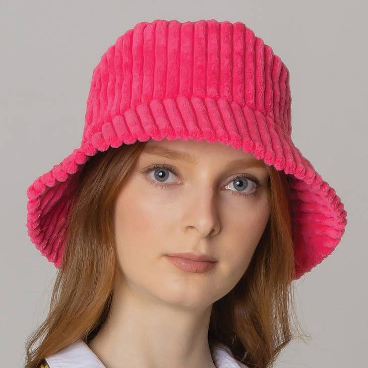 Solid Corduroy Bucket Hat - Several Colors