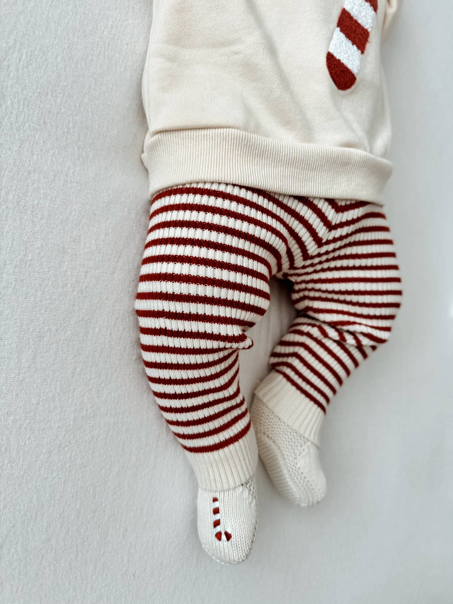 Candy Cane Striped Leggings