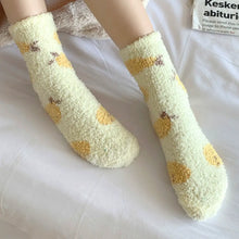 Load image into Gallery viewer, Cozy Fruit Fuzzy Socks - Several Designs
