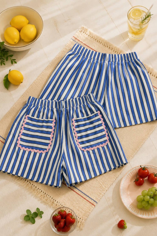 Stripe Contrast Pocket Shorts