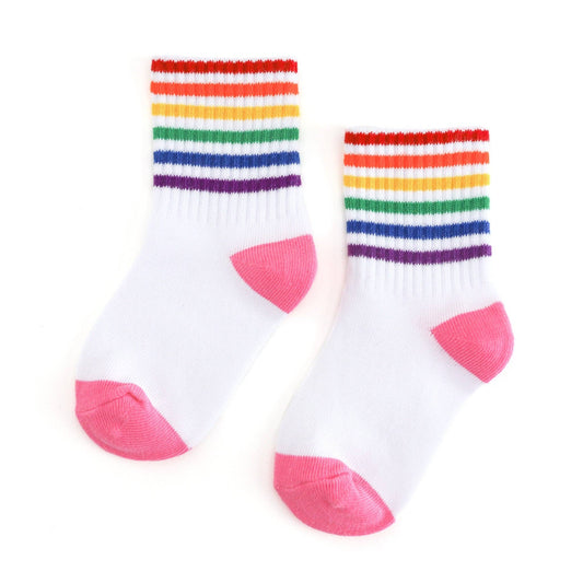 Rainbow Stripe Crew Socks