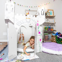 Load image into Gallery viewer, Fairy Tale Castle Coloring Cardboard Playhouse Toy For Kids
