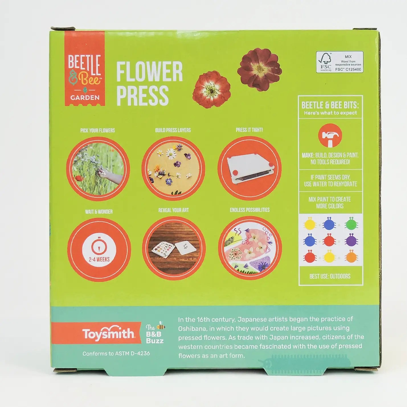 Beetle & Bee Garden Paint A Flower Press