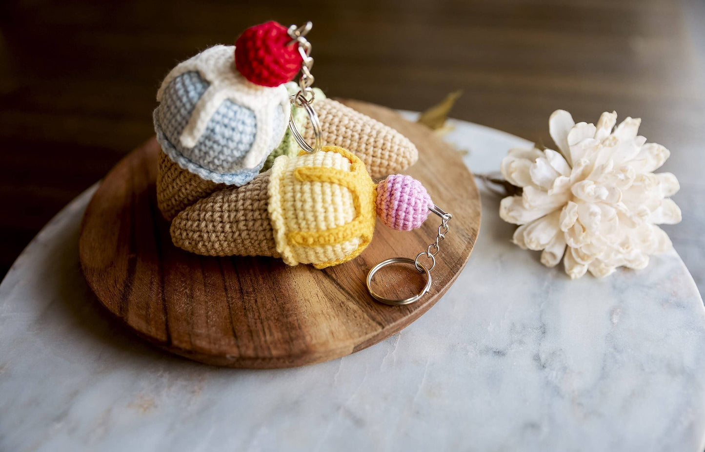 Ice Cream Keychain and Zipper Pull
