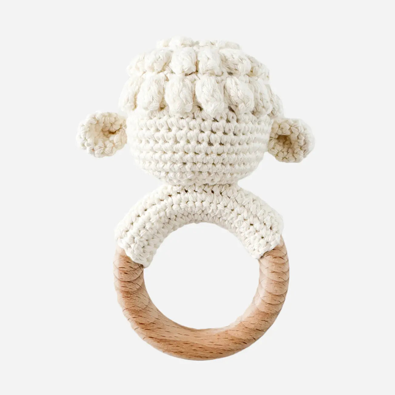 Baby Lamb Cotton Crochet Rattle/Teether