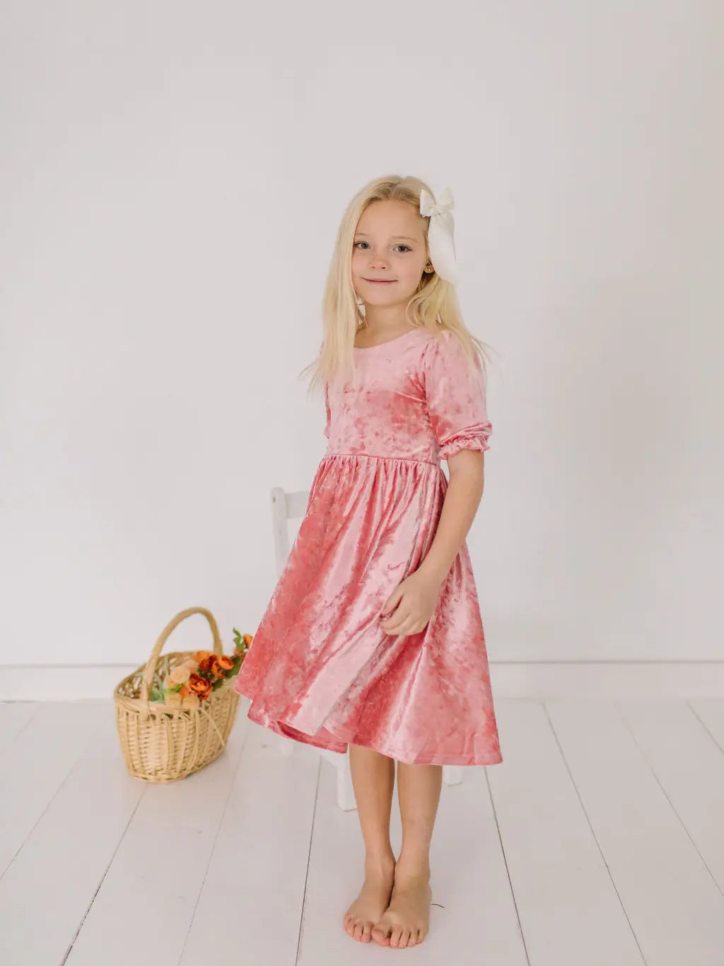 Velvet Pippa Dress - Pink