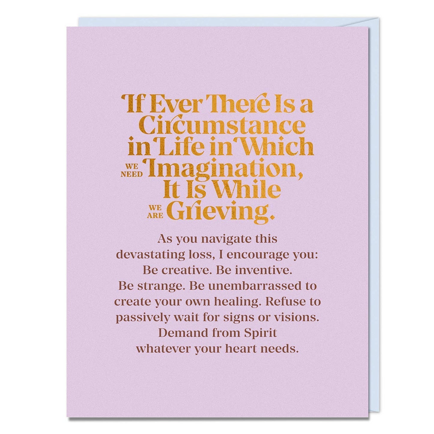 Elizabeth Gilbert If Ever A Circumstance Card