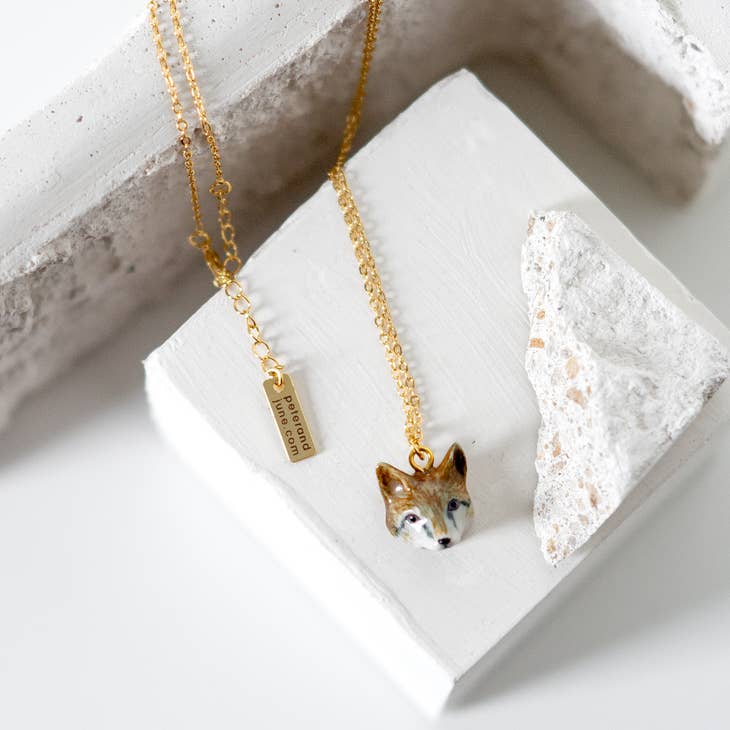 Tiny Tooth and Tail Fox Necklace