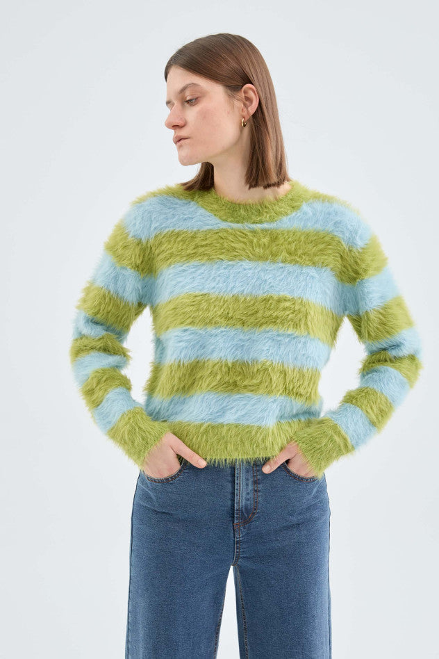 Stripe Sweater - Green/Blue
