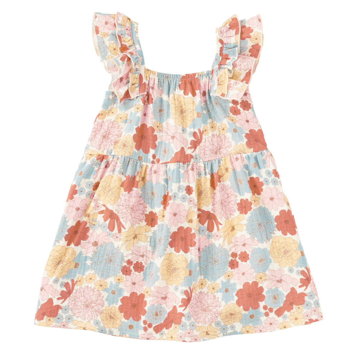 Muslin Flutter Strap Sundress - Wildflower Picnic