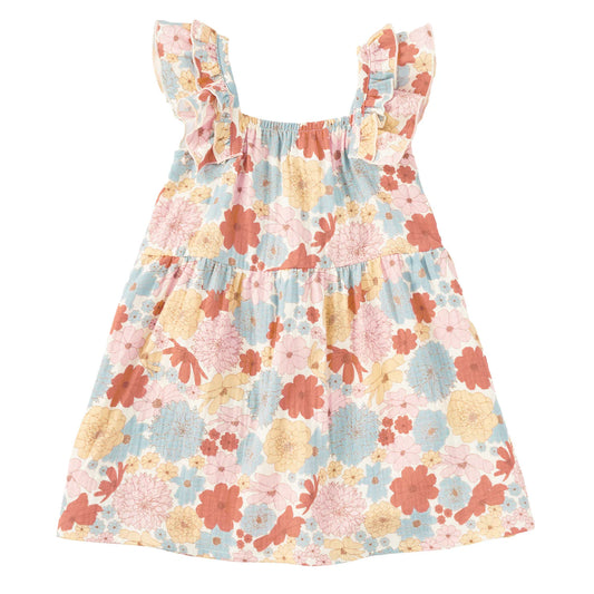 Muslin Flutter Strap Sundress - Wildflower Picnic