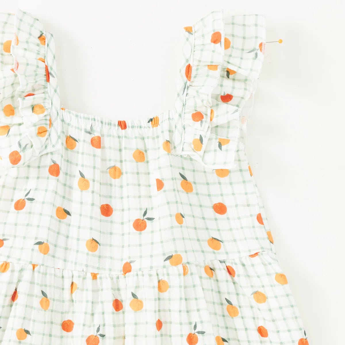 Muslin Flutter Strap Sundress - Gingham Grove