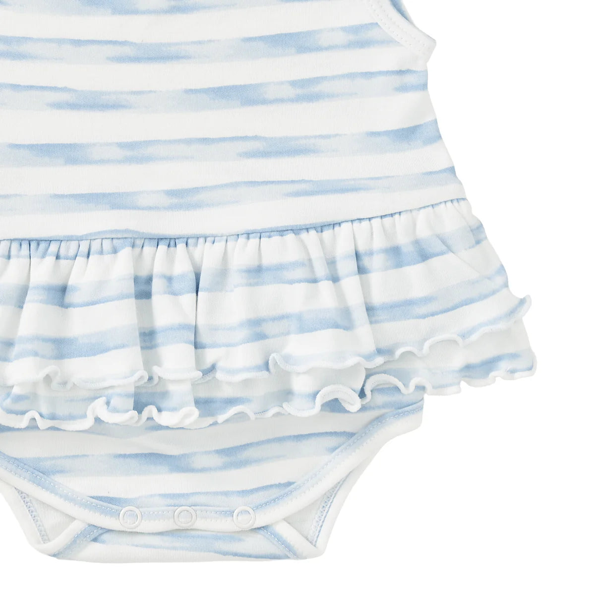 Bamboo Blend Skirted Romper - Breezy Bay Stripe