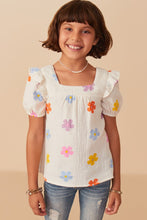 Load image into Gallery viewer, Floral Gauze Textured Square Neck Top
