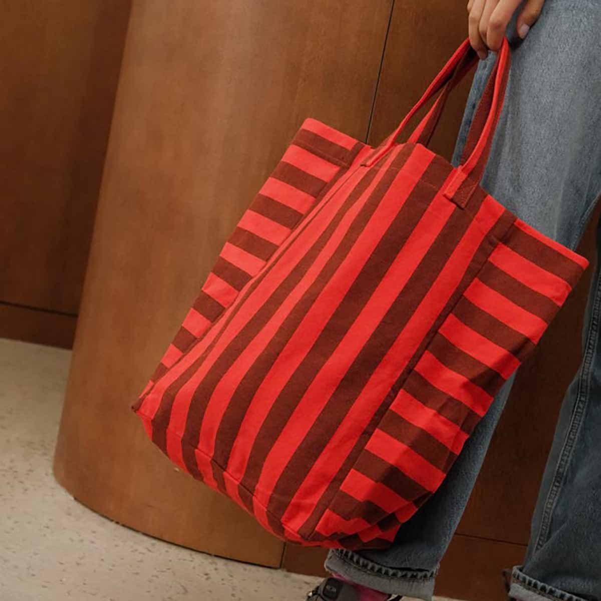 Elisabeth Tote Bag - Brown/Tomato