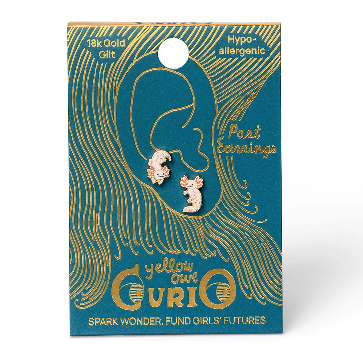 Curio Axolotl Earrings
