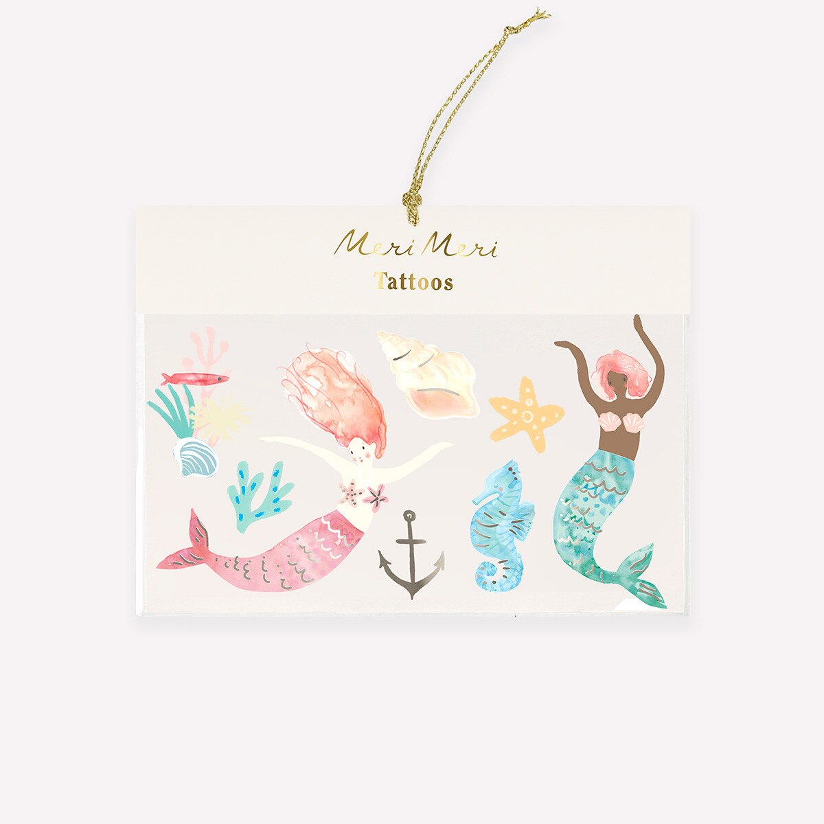 Mermaid Large Temporary Tattoos