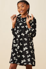 Load image into Gallery viewer, Ditsy Bow Print Smock Detail Dress
