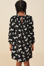 Load image into Gallery viewer, Ditsy Bow Print Smock Detail Dress
