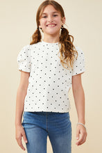 Load image into Gallery viewer, Girls White/ Black Polka Dot Top
