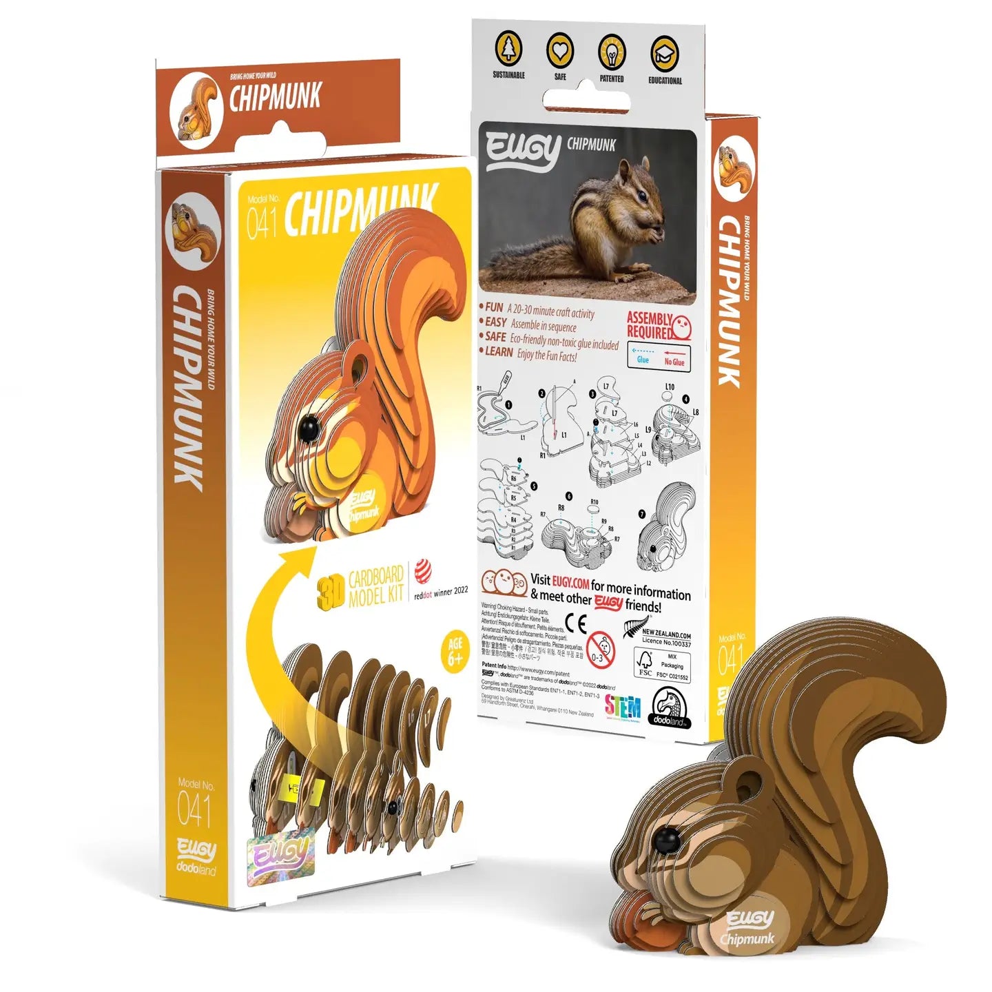 Eugy Chipmunk 3D Puzzle