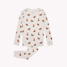 Load image into Gallery viewer, Fox Print on Oatmeal PJ Set
