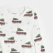 Load image into Gallery viewer, Station Wagon Print on Off-White PJ Set
