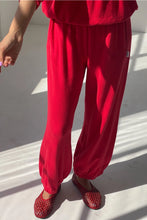 Load image into Gallery viewer, Pointelle Balloon Pants - Red Apple
