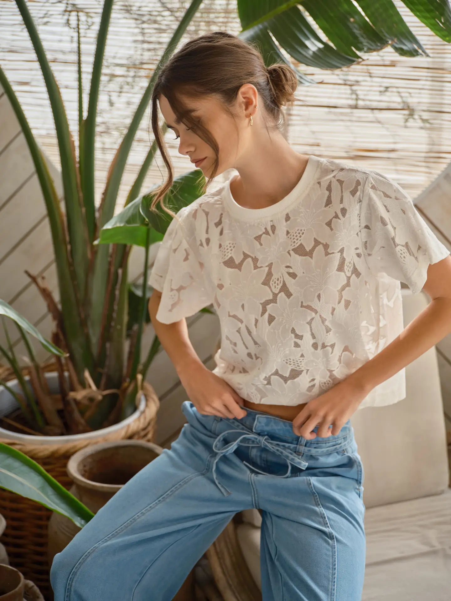 Lace Floral T Shirts