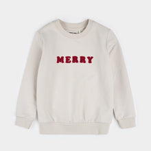 Load image into Gallery viewer, Merry Fleece Sweatshirt - Cream
