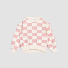 Load image into Gallery viewer, Rose Checkerboard Print Sweatshirt
