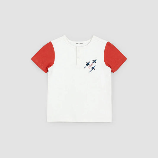 Short-Sleeve Henley Top - Air Show