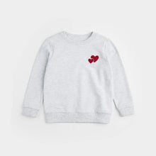 Load image into Gallery viewer, Heart to Heart Heather Grey Fleece Sweatshirt
