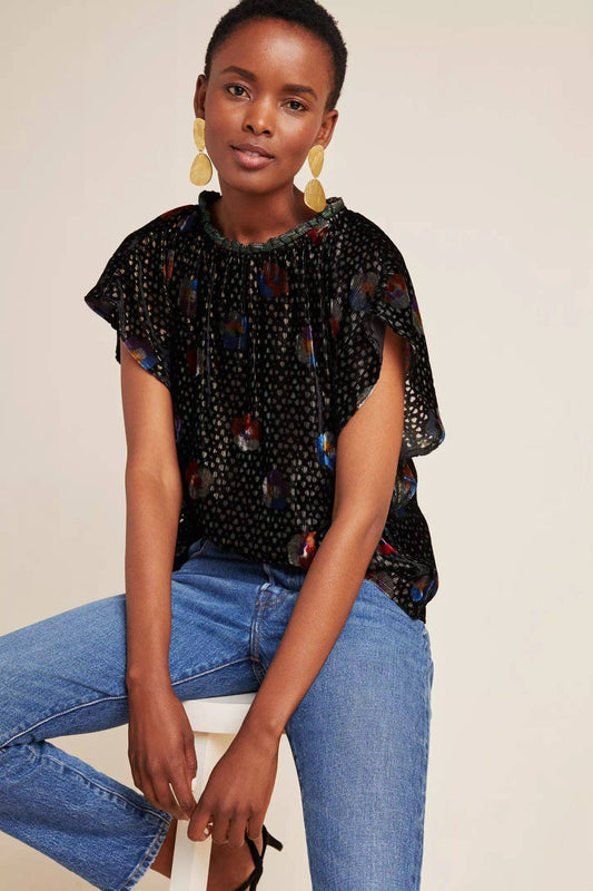 Kelton Velvet Blouse-Elektra Pansey