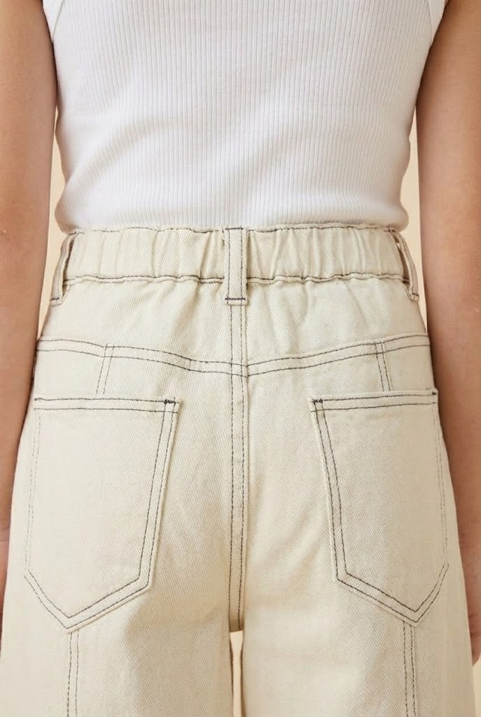 Stitch Detail Stretch Straight Leg Pants
