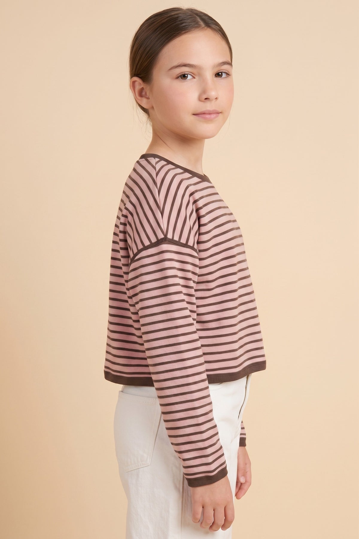 Girls Striped Knit Top